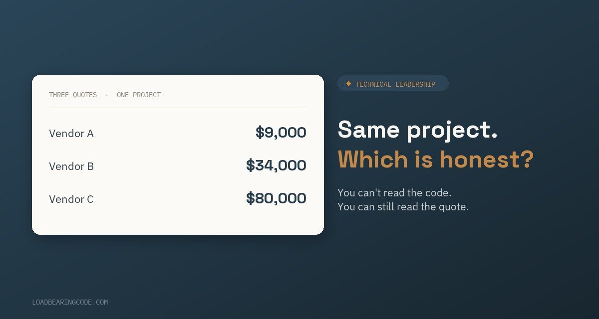 Cover image for “Nobody taught you how to read a software quote”